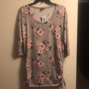 Floral super soft tunic sweater